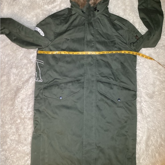 Trendiano “GRACIOUS POWER” army parka hoodie jacket size medium - Picture 13 of 15